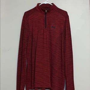 XL Red/Maroon Under armor Long sleeve zip up